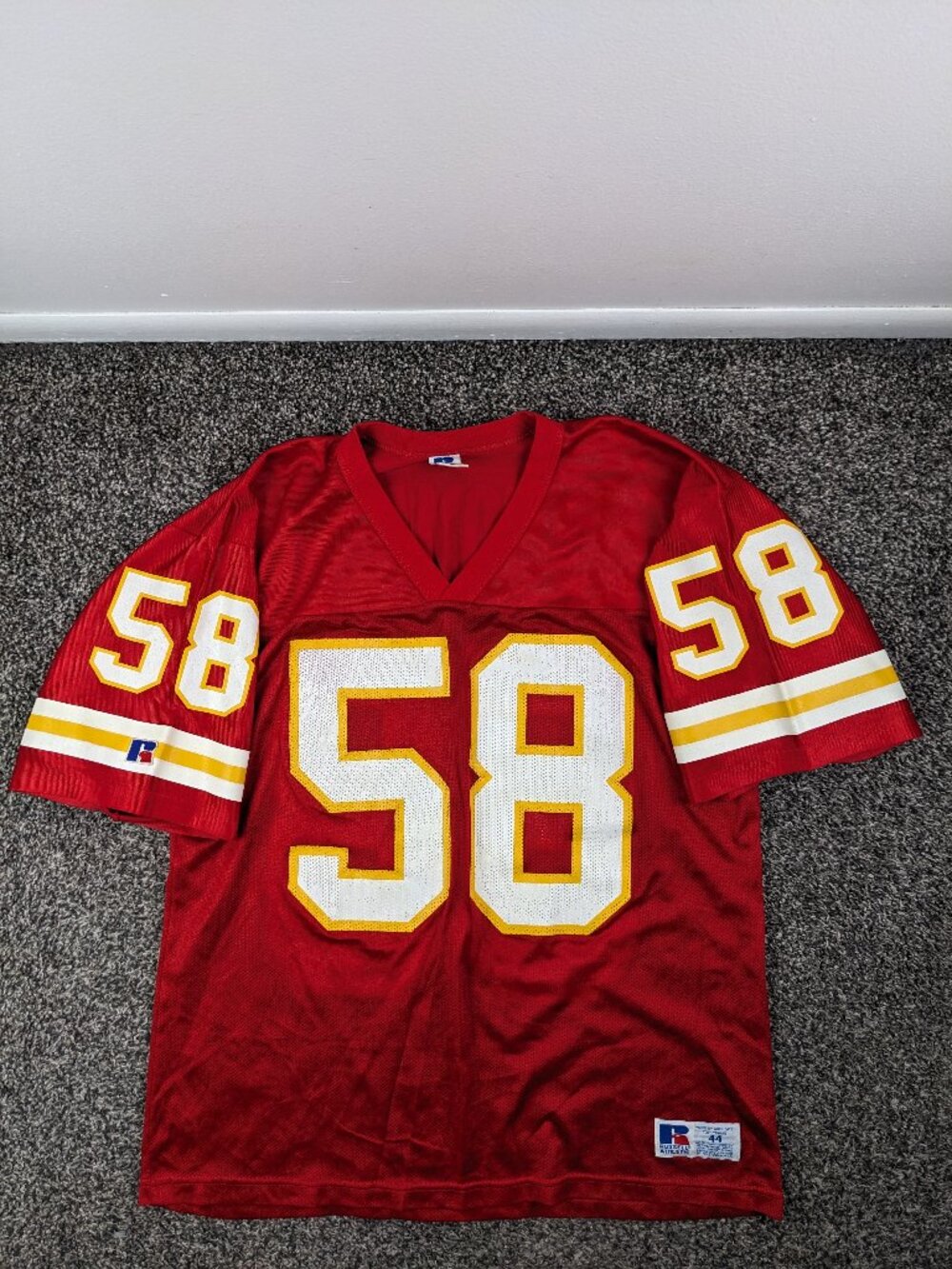 Vintage Derrick Thomas Kansas City Chiefs Jersey Russell Athletic Sz 44 / Large